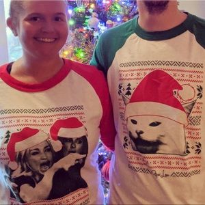 Matching meme Christmas shirts